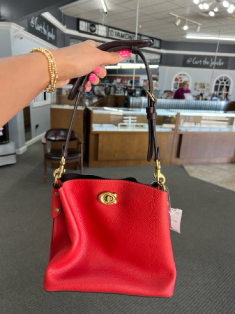 Designer Coach Red Handbag