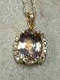 Gold Over Sterling Gemstone Necklace New JTV
