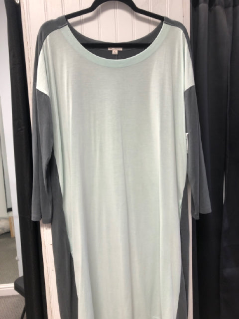 blue and gray Gap Long Sleeve Dress Women's