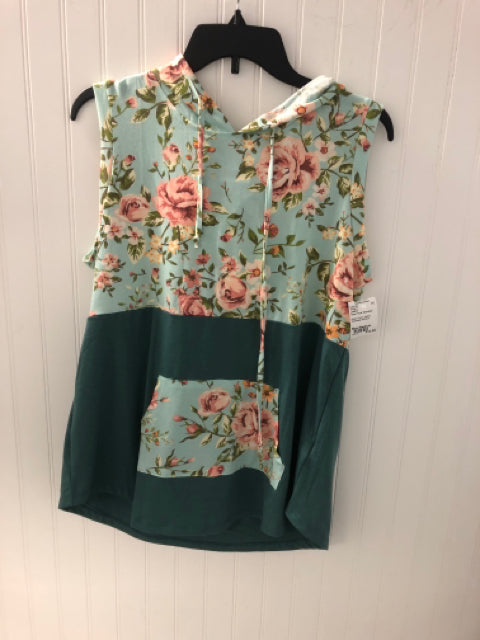 Green Floral LulaRoe Sleeveless Women's