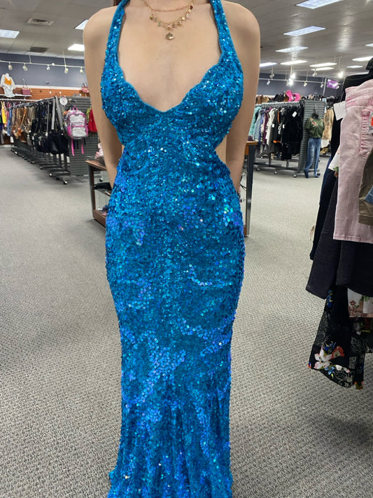 Size 0 Casablanca Blue Women's Prom