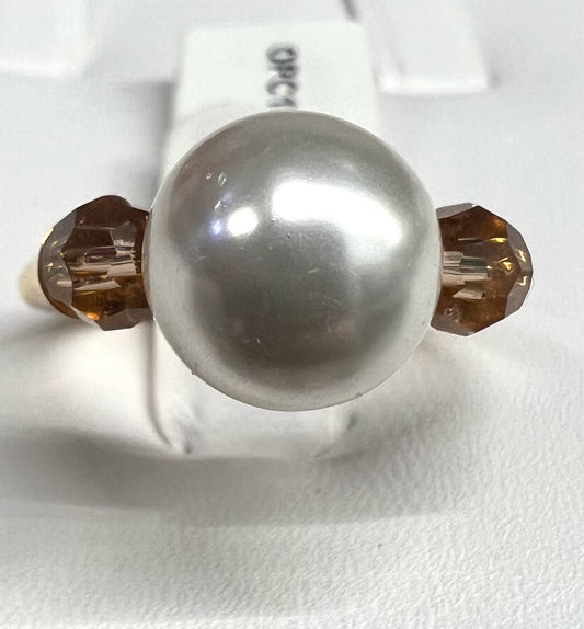Fashion Ring Faux Pearl New w/ Tags JTV Size 8