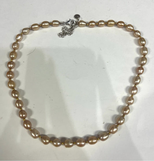 RLM Studio Robert Lee Morris Pearl Necklace 18"-22" Sterling Silver
