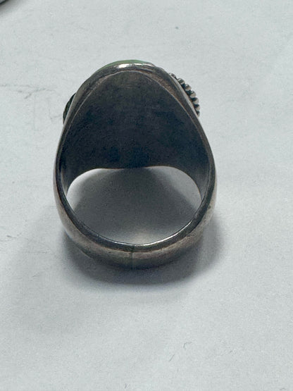 Native American Sterling Silver Ring Heavy Massive 33g Turquoise Size 11