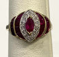 14k Yellow Gold Ruby & Diamond Ring Size 5.75