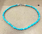 Sterling Sleeping Beauty Turquoise Bead Necklace New JTV