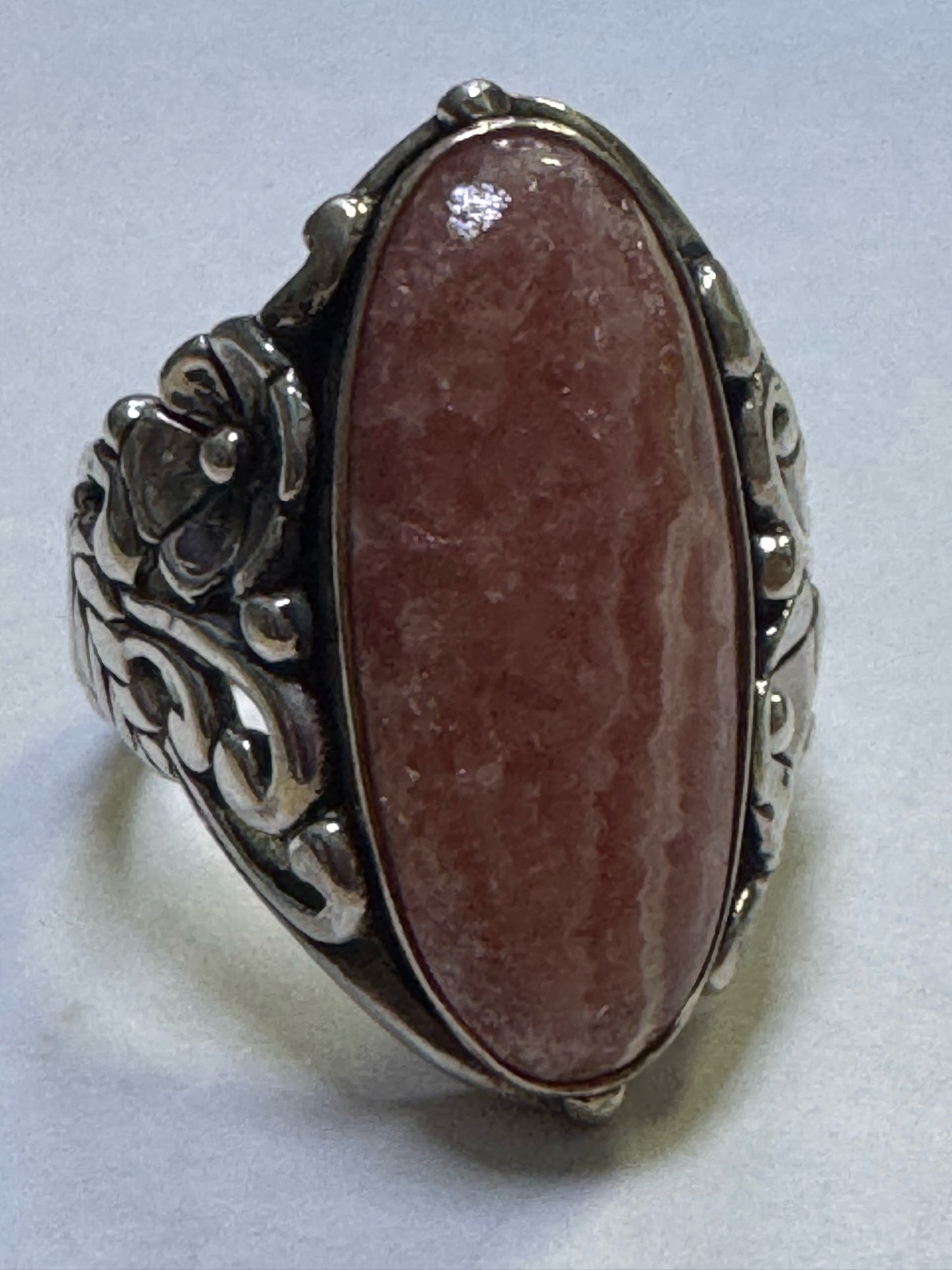 Carolyn Pollack Sterling Silver Ring Size 8 Pink Rhodochrosite
