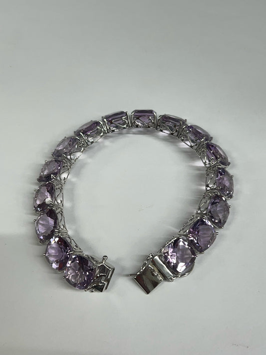 Sterling Silver Tennis Bracelet New JTV 8"