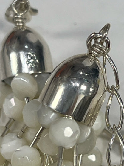 Jay King Mine Finds Sterling Silver 7 Strand Faceted Moonstone Bead Necklace Adj