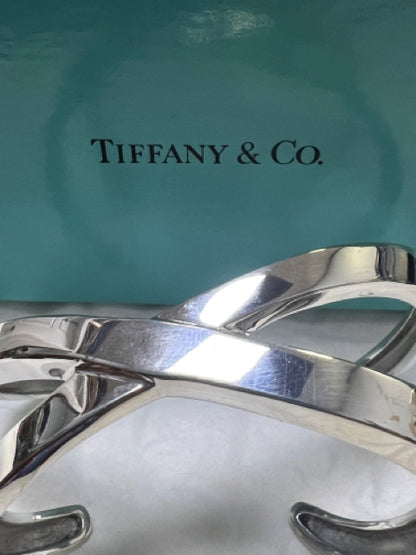 Tiffany & Co. Paloma Picasso Sterling Silver Graffiti X Cuff Bracelet w/ Box