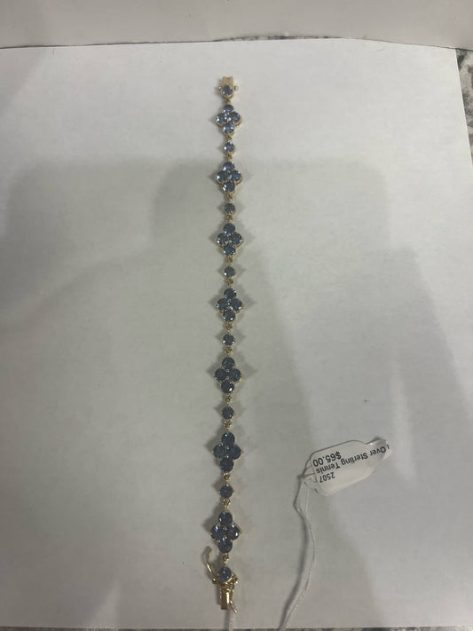 Gold Over Sterling Tennis Bracelet 7.5"