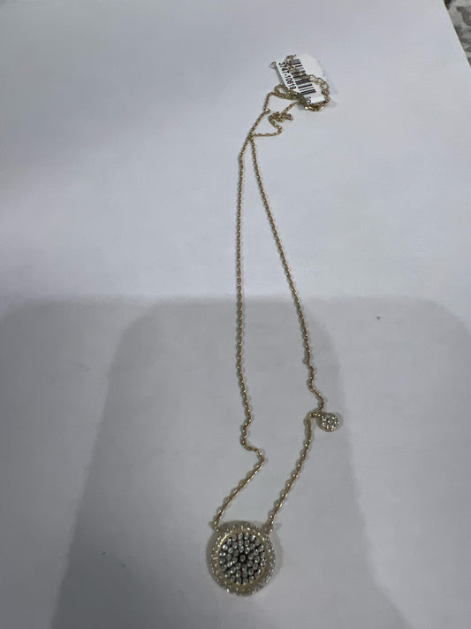 Gold Over Sterling Silver Necklace CZ