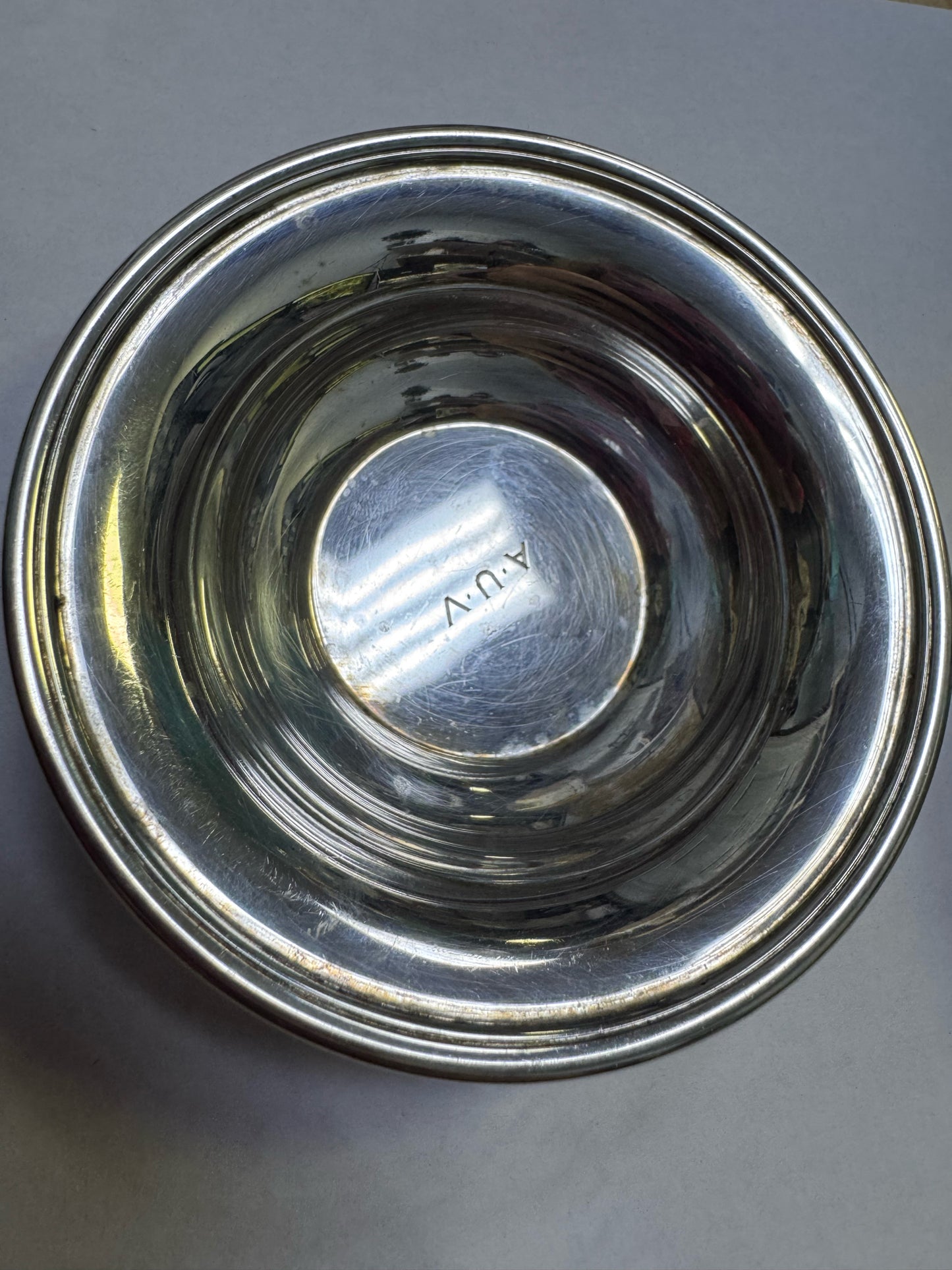 (2) Pair Set of Tiffany & Co Sterling Silver Salt Cellar Dish Bowls  3.5" Diam