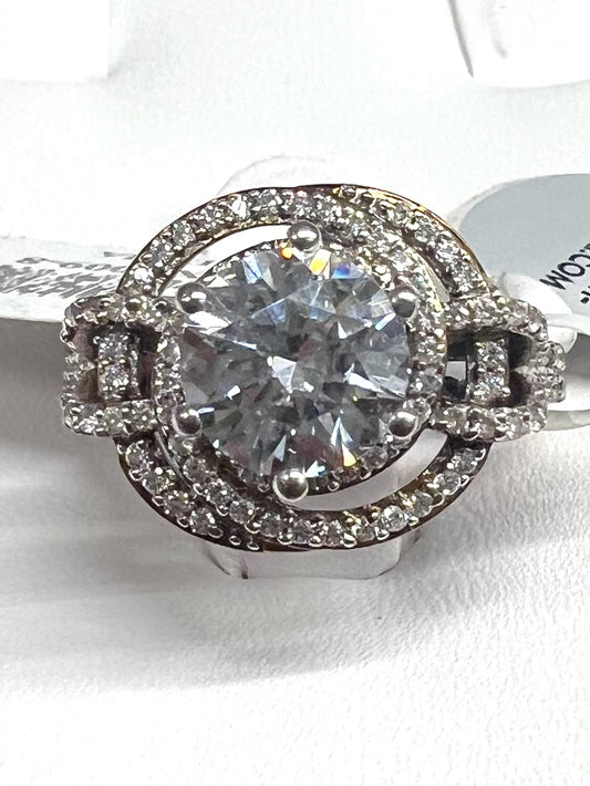 Sterling Silver CZ Ring New w/ Tags SIze 8 JTV