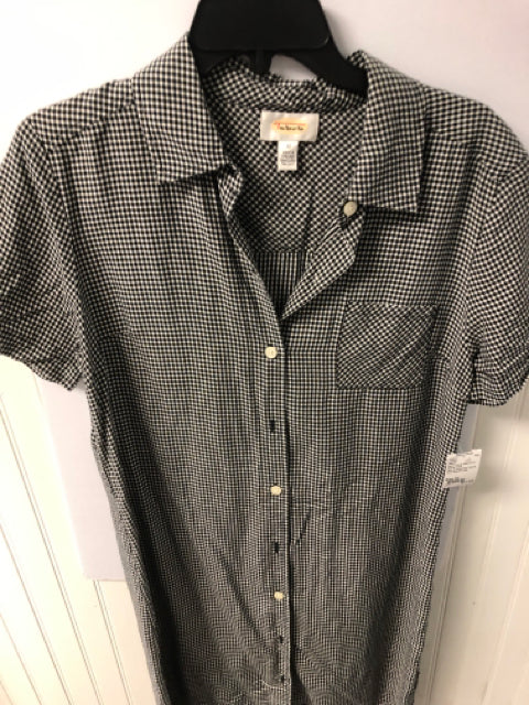 Black & White Plaid Talbots Short Sleeve Dress Women's