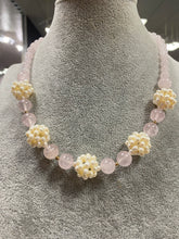 Load image into Gallery viewer, Zoe B 14K Gold Rose Quartz &amp; Freshwater Pearl Cluster