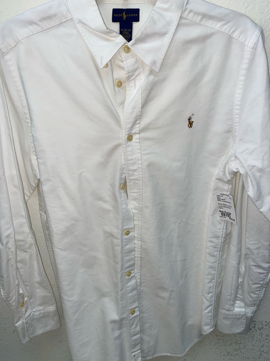 White Ralph Lauren Long Sleeve Shirt Men's