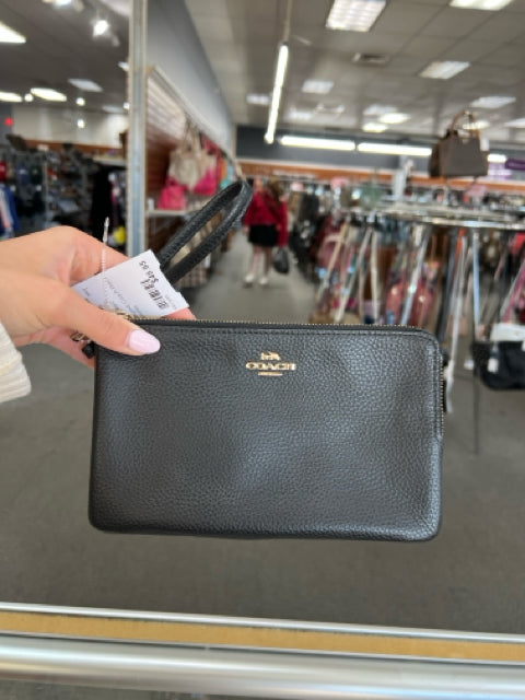 Designer Coach Black Wristlet