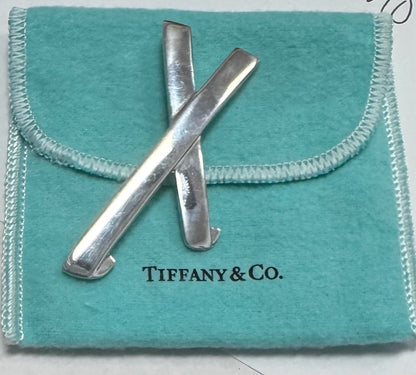 1985 Tiffany &  Co Sterling Silver Paloma Picasso Graffiti X Pin Brooch Pendant