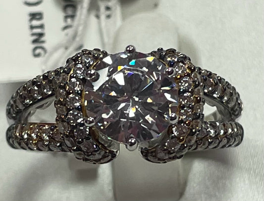 Sterling Silver CZ Ring New w/ Tags JTV Size 8