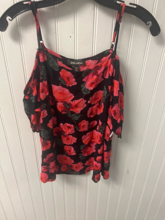 Black Floral Billa Bong Short Sleeve Shirt Women's