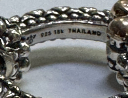 Barbara Bixby Sterling Silver& 18K Gold 25" Handmade Eastern Chain Necklace