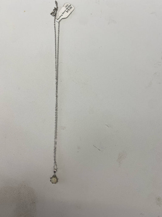Sterling Silver Necklace & Opal Pendant