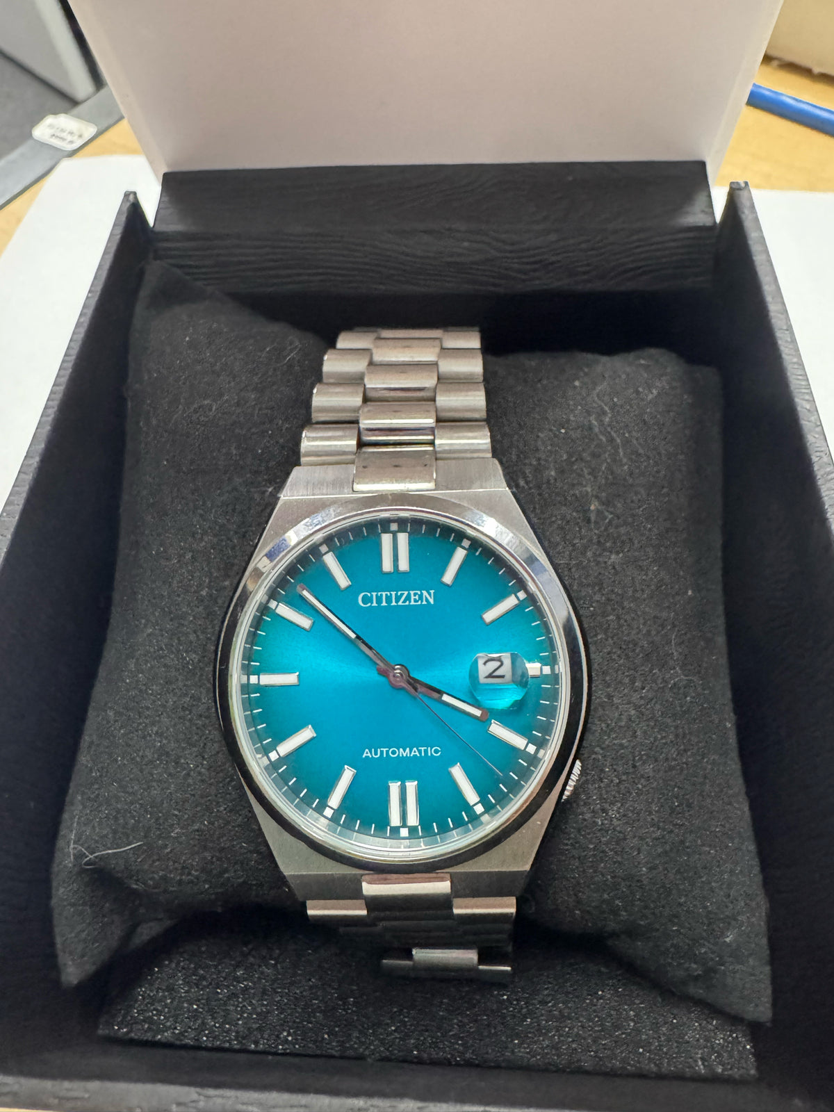 Citizen Men's Tsuyosa Automatic Blue Teal Dial Stainless 40mm Watch 8210-S126967