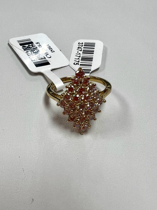 Gold Over Sterling Silver Charles Winston CZ Ring New w/ Tags Size 8 JTV