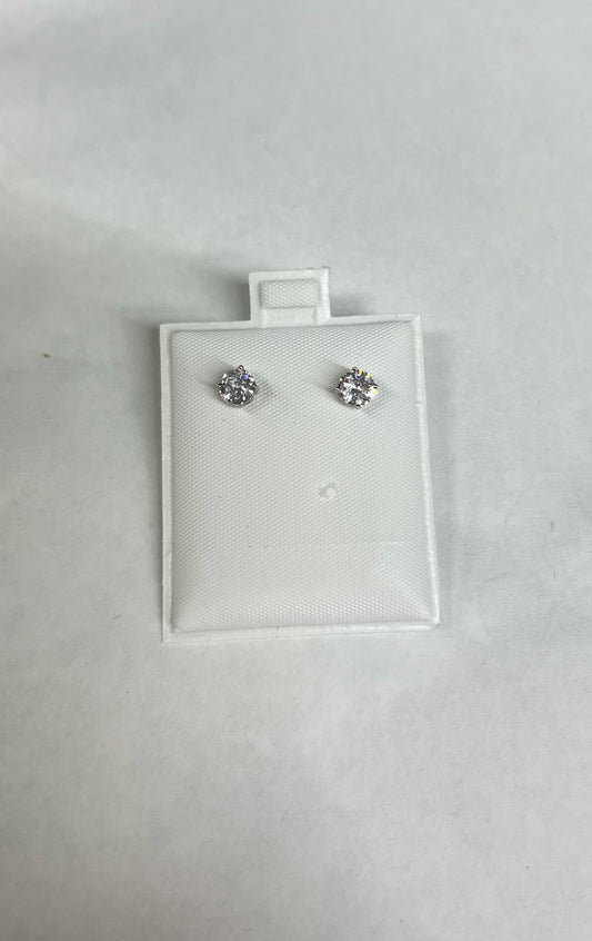 Sterling Silver CZ Earrings New JTV