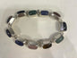 Sterling Silver Multi Stone Bracelet 7.25"