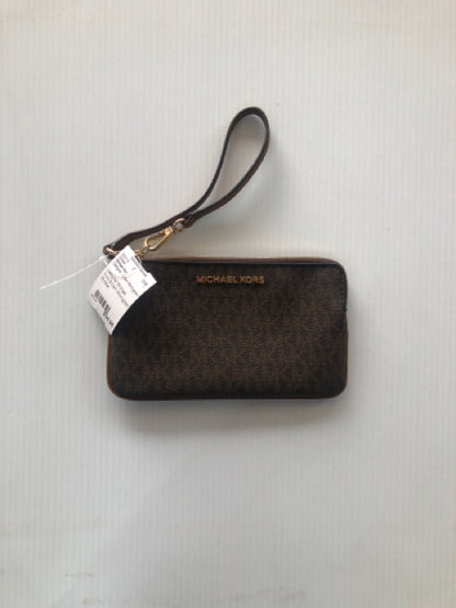 Designer Michael Kors Brown Monogram Wristlet