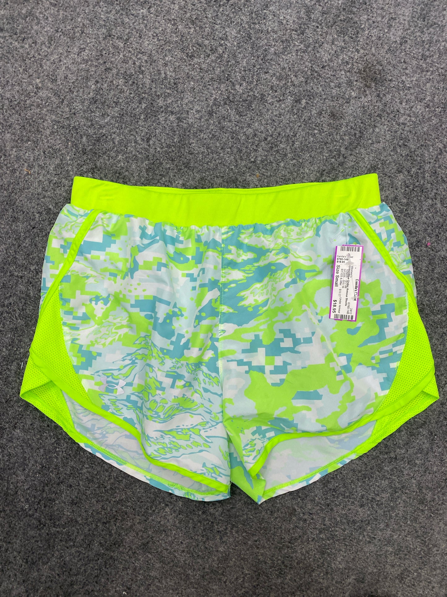 Green/Blue Under Armour Shorts ACTIVE Women's