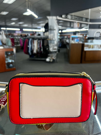 Designer Marc Jacobs Red/Yellow/Brown Handbag