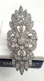 Sterling Silver CZ Ring Size 8 JTV
