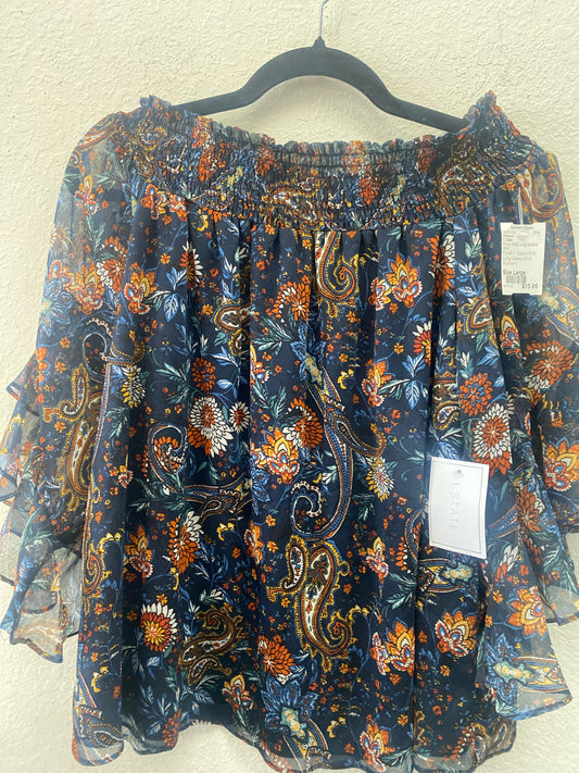 Floral 1. State NEW Long Sleeve Shirt Women's