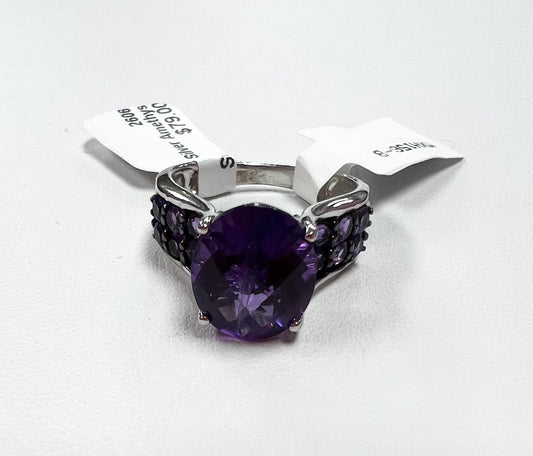 Sterling Silver Amethyst Ring New w/ Tags JTV Size 8
