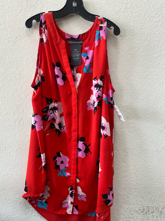 Red Floral Chelsea & Theodore Sleeveless Women's