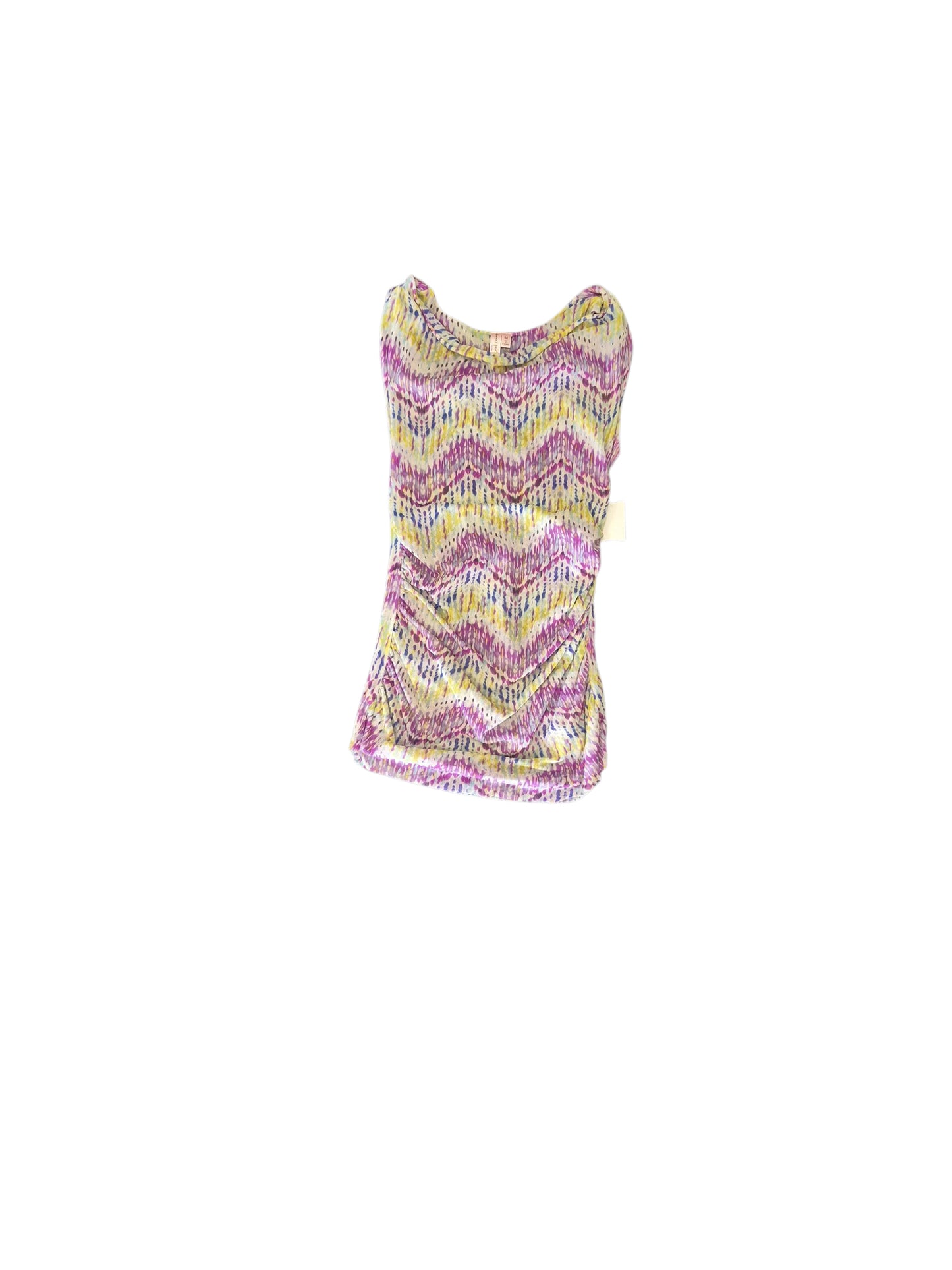 Purple/Green Sweet Pea MATERNITY Sleeveless Women's Medium