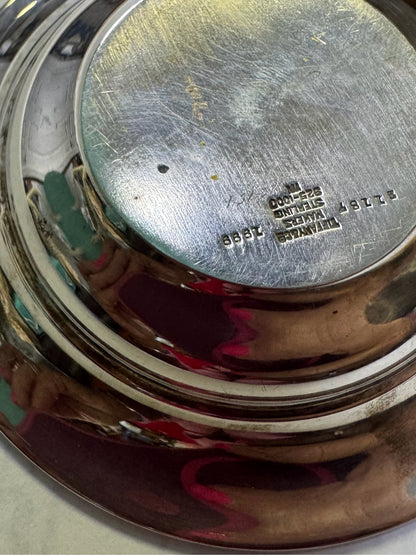 (2) Pair Set of Tiffany & Co Sterling Silver Salt Cellar Dish Bowls  3.5" Diam