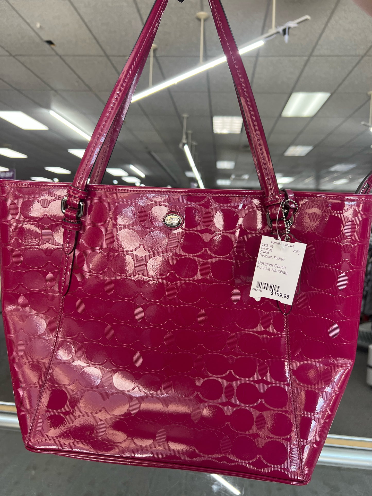 Designer Coach Fuchsia Handbag