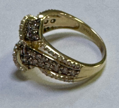 14k Yellow Gold Le Vian Chocolate 1.47 cttw Diamond Bypass Ring