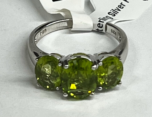 Sterling Silver Peridot Ring Size 9 New w/ Tags JTV