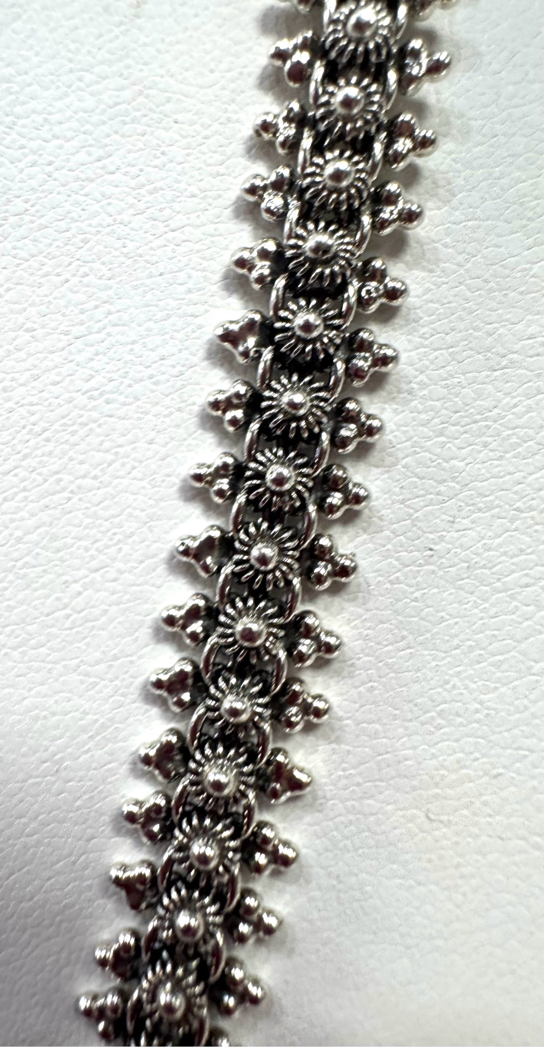 Barbara Bixby Sterling Silver& 18K Gold 25" Handmade Eastern Chain Necklace