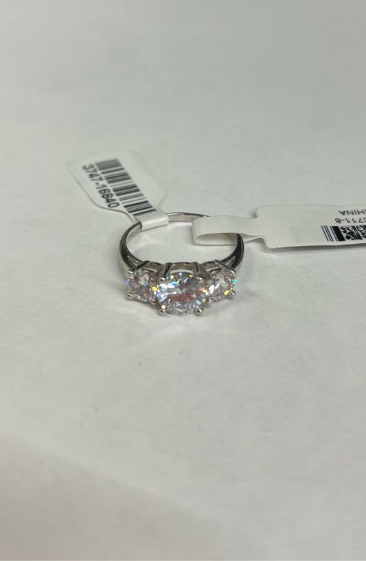 Sterling Silver CZ Ring New w/ Tags Size 8 JTV