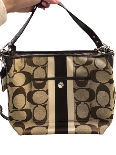 Designer Coach Beige/Brown Crossbody