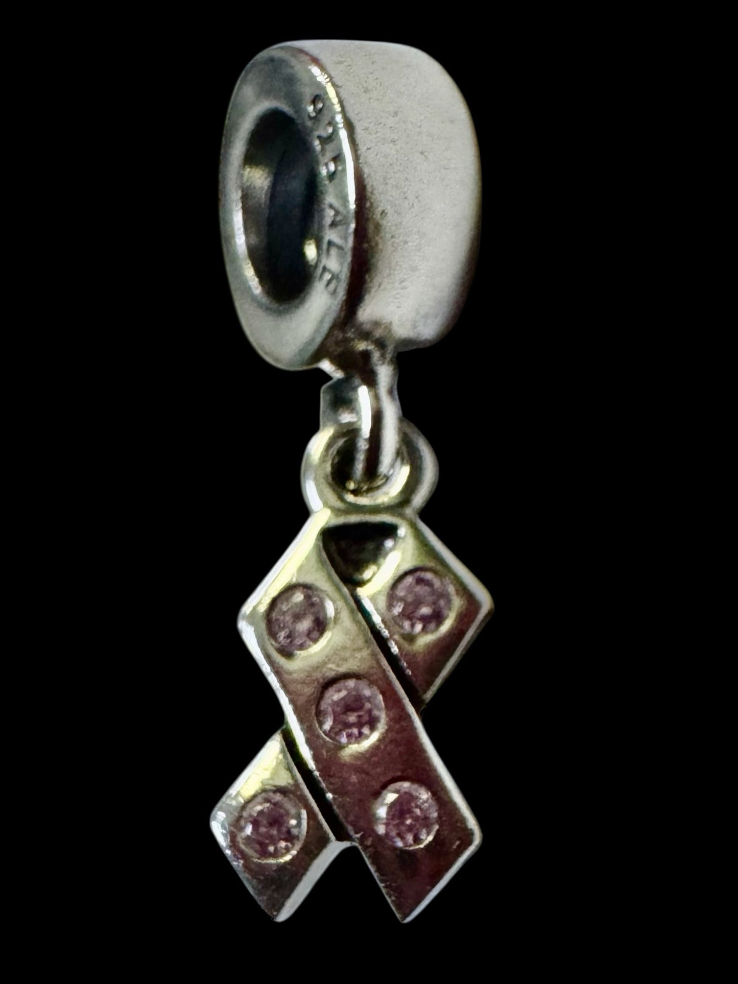 Pandora Sterling Charm Pink Ribbon
