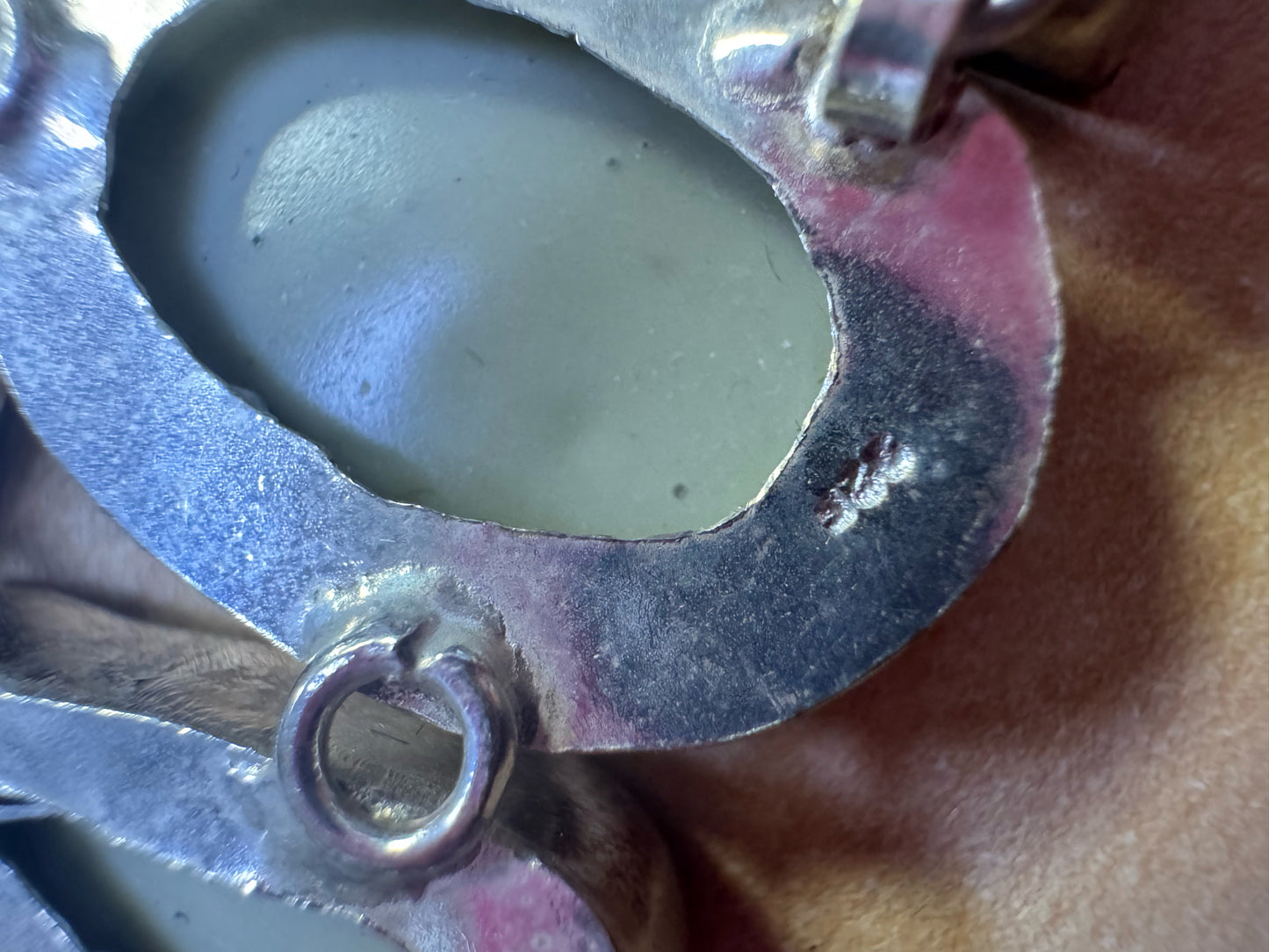 Sterling Silver Abalone Bracelet 1.5" Wide Chunky Toggle 7.25" - 8.5"