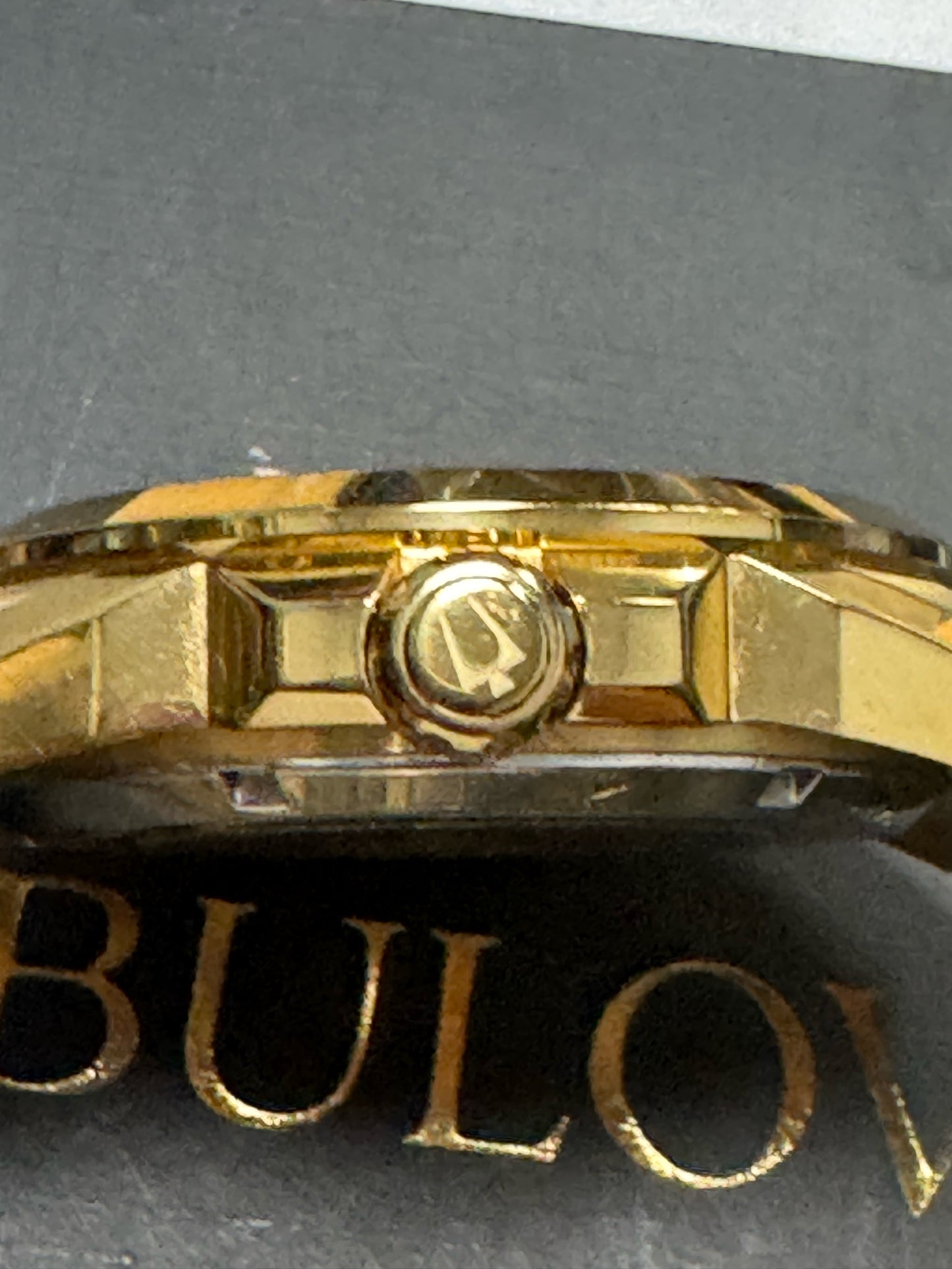 Bulova Sutton Automatic 97A162 Skeleton Dial Gold Tone Men's Watch