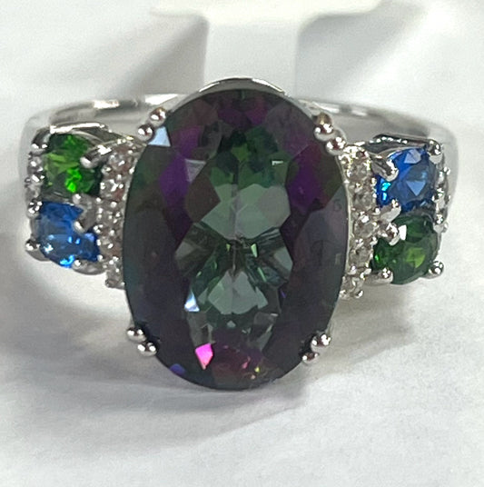 Sterling Silver Quartz Ring New w/ Tags Size 8 JTV